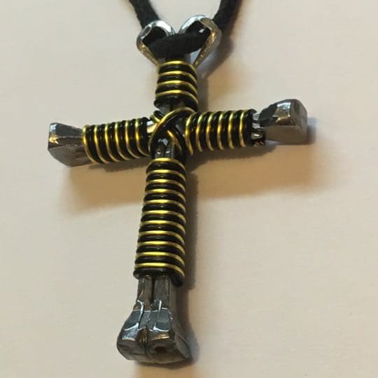 Yellow Black Nail Crosses
