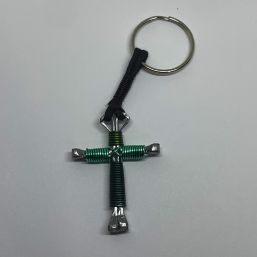 small cross nails keychain
