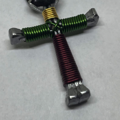 3 color anklet cross