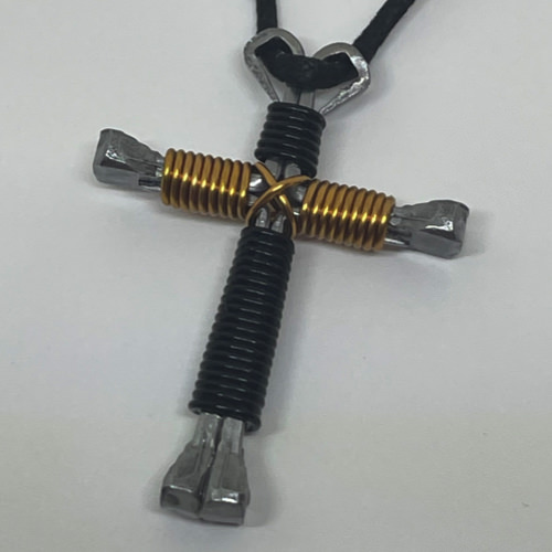 two color horseshoe crosses