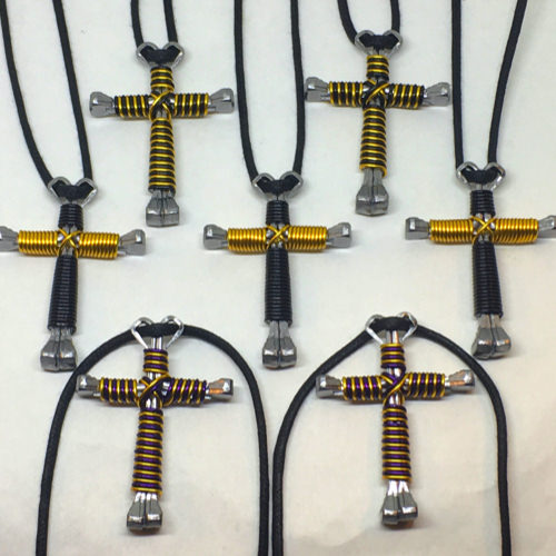 horseshoe nail crosses