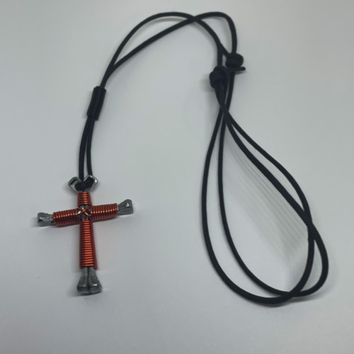 horseshoe nail cross for rear view