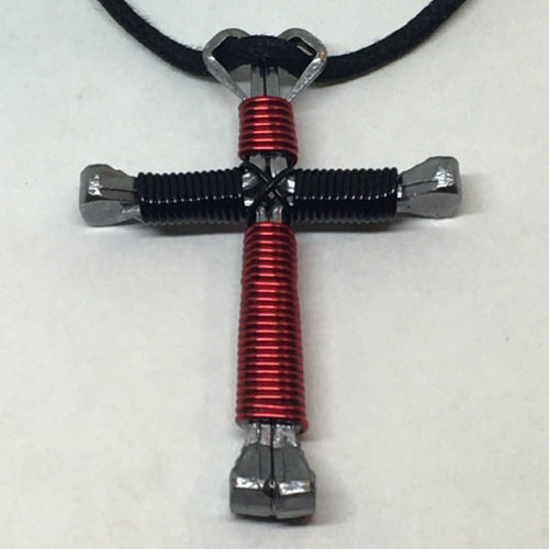 small cross nails necklace