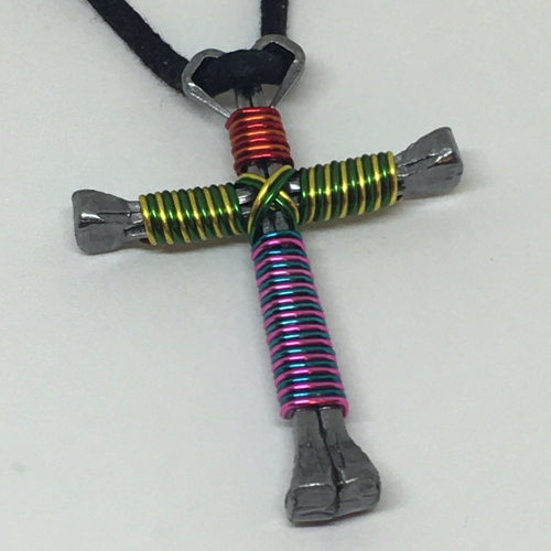Thin wired 6 color cross